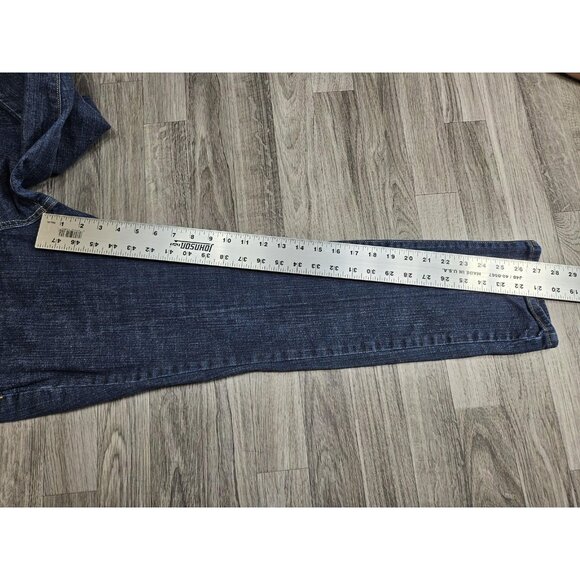 (3/$35) Old Navy Jeans Womens 12 Blue Sweetheart Stretch Denim Mid Rise Straight - Picture 10 of 12